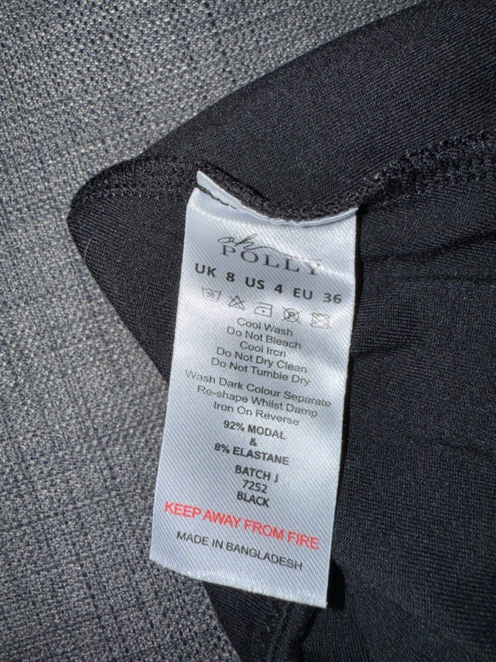 Oh Polly Tula mini skirt with split in black - Picture 9 of 9